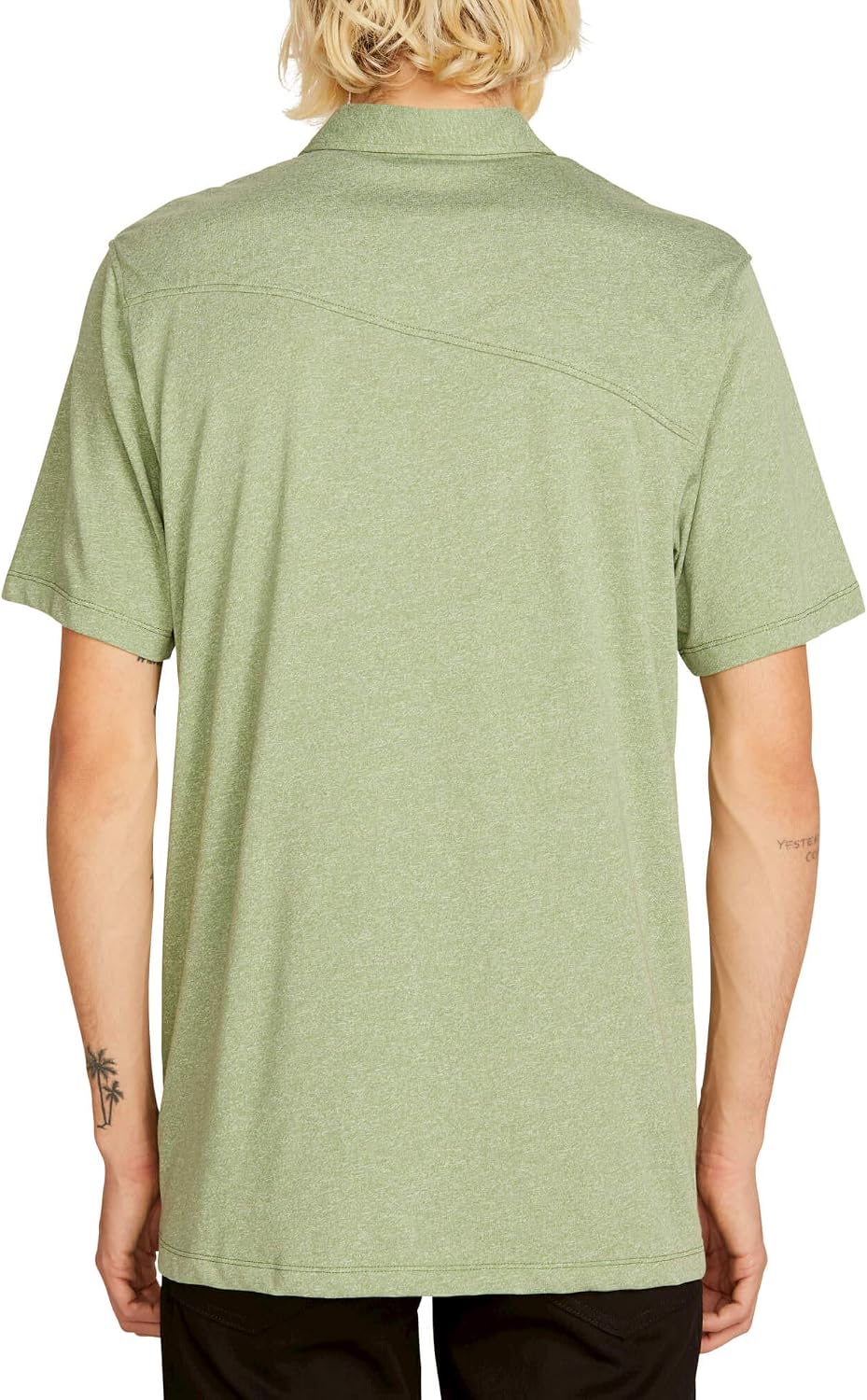 Volcom Men's Wowzer Modern Fit Short Sleeve Polo Shirt Dusty Green