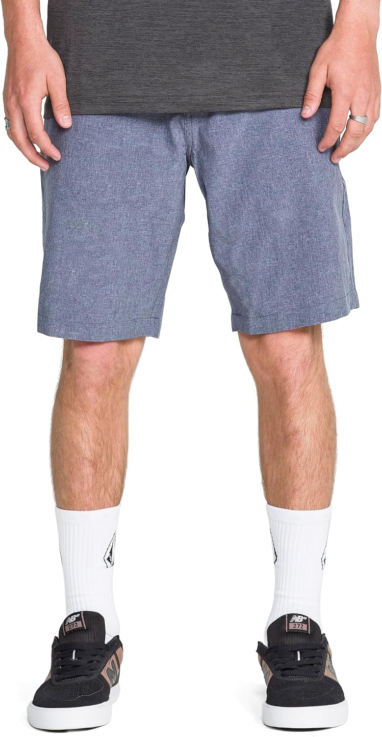 Volcom Men's Kerosene 21" Hybrid Chino Shorts Quick-Dry Stretch Fabric Navy