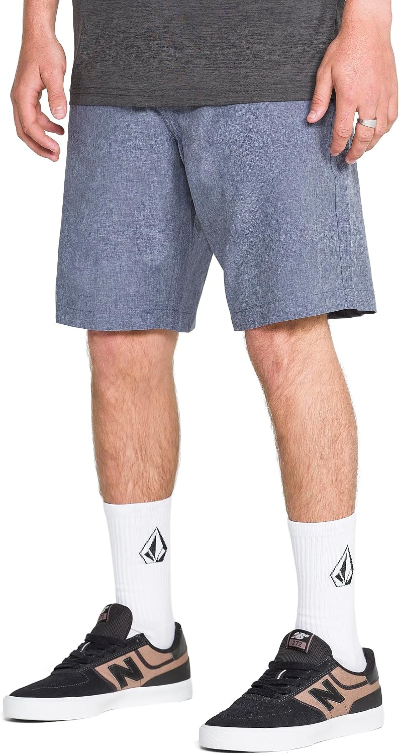 Volcom Men's Kerosene 21" Hybrid Chino Shorts Quick-Dry Stretch Fabric Navy