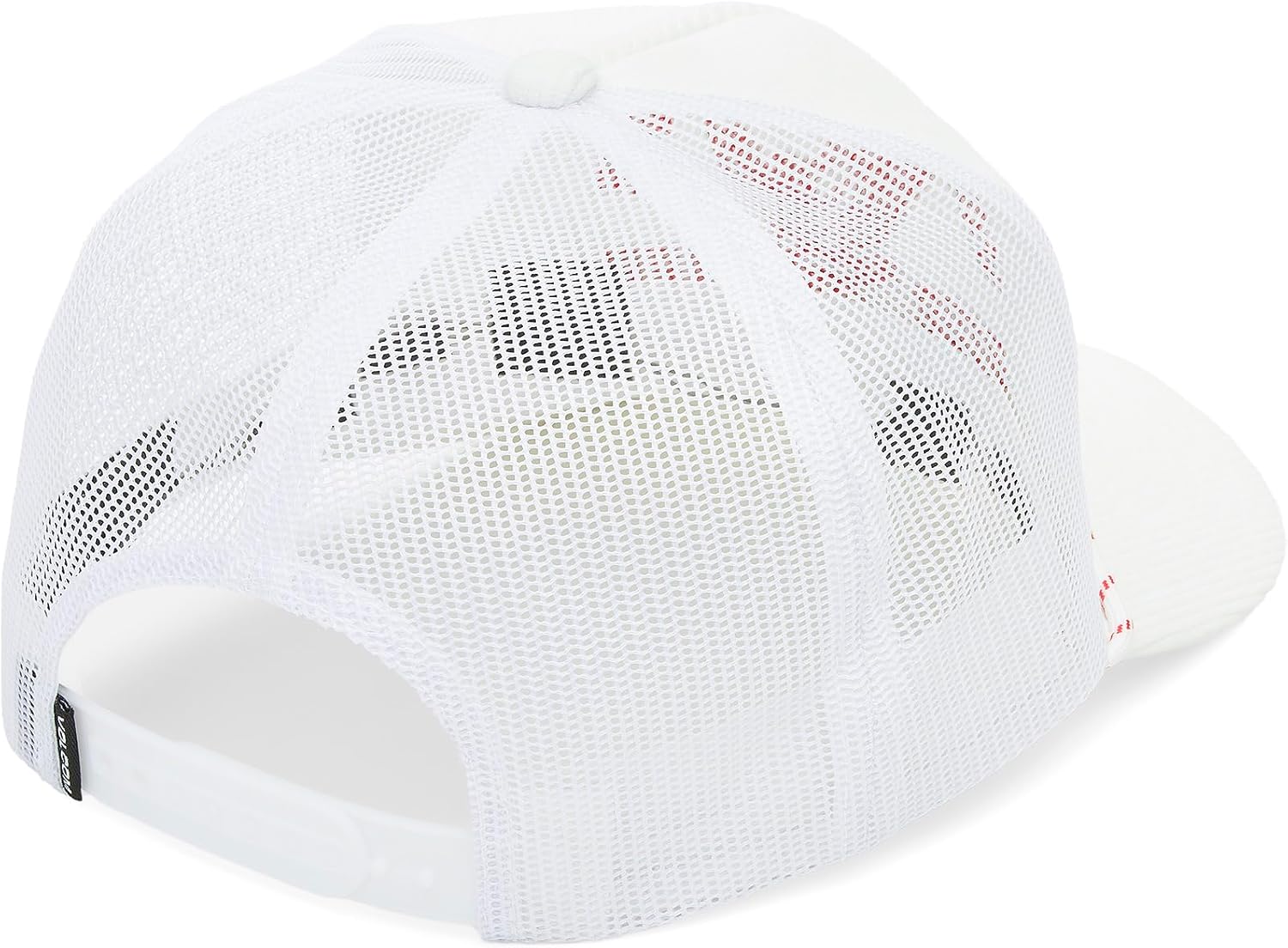 Volcom Men's Mesh Trucker Hat - Adjustable Snapback Cap, Breathable Structured Front Panel White Shred