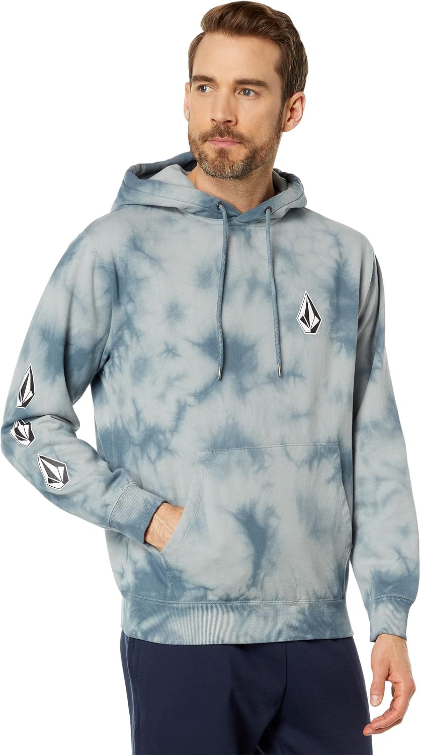 Volcom Men's Iconic Stone Pullover Hoodie Fleece Sweatshirt Slate Blue