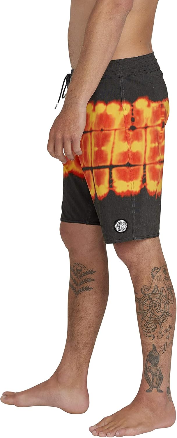 Volcom Men's 19" Mod-Tech Board Shorts- Performance UPF 50+ Sun Protection Quick-Dry Swim Bottoms Void