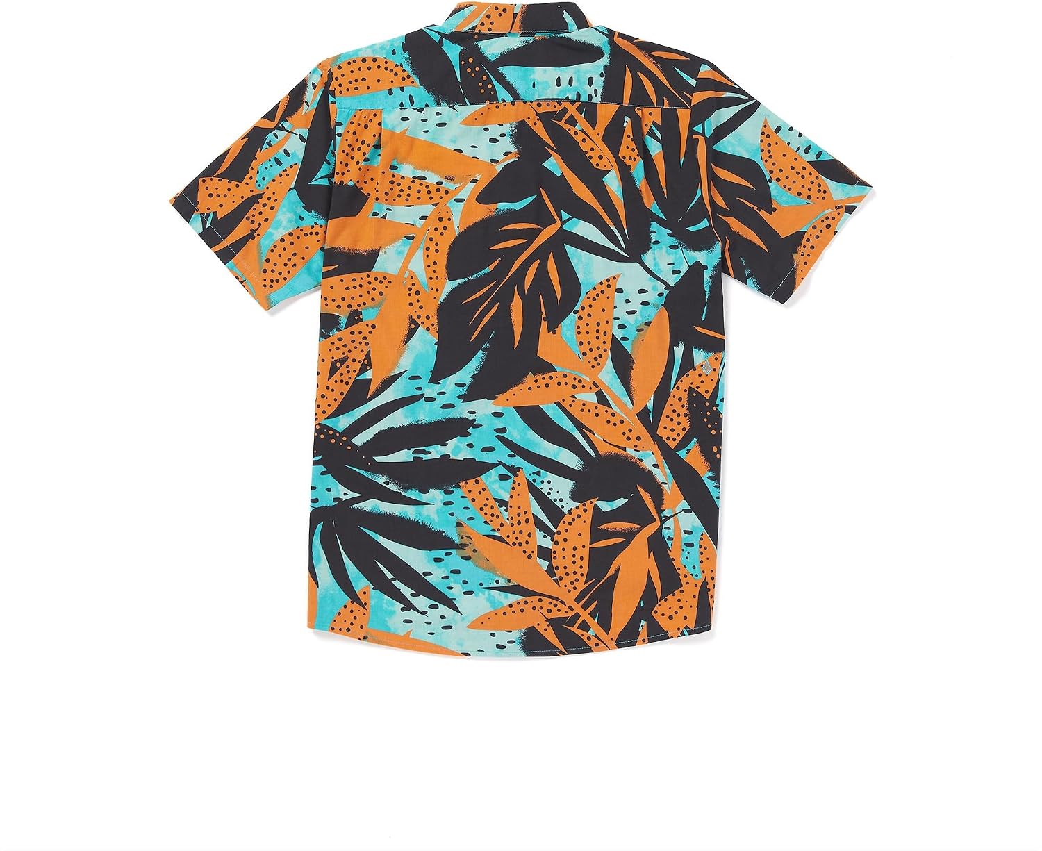 Volcom Men's Regular Marble Floral Short Sleeve Button Down Hawaiian Shirt Tigerlily