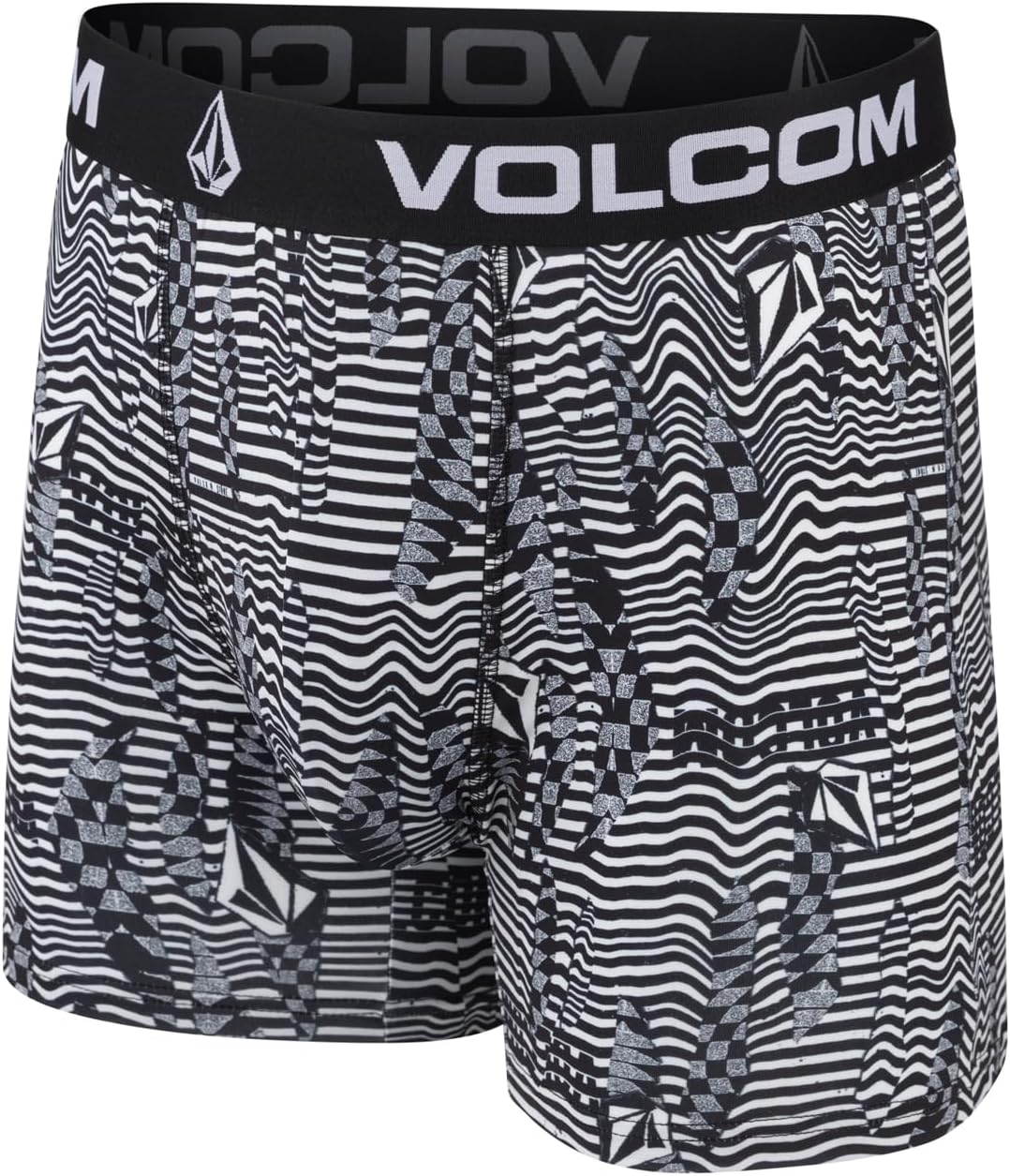 Volcom Mens Boxer Briefs 5 Pack Poly Spandex Performance Boxer Briefs Underwear BlackGreyBlack-whiteBlackGrey
