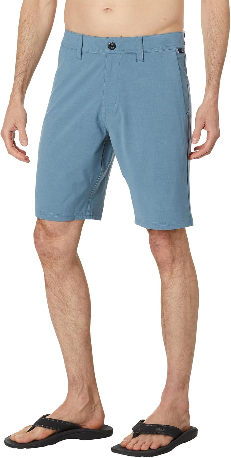Volcom Men's Regular Frickin Cross Shred 20" Hybrid Water Repellent Short Stone Blue 1