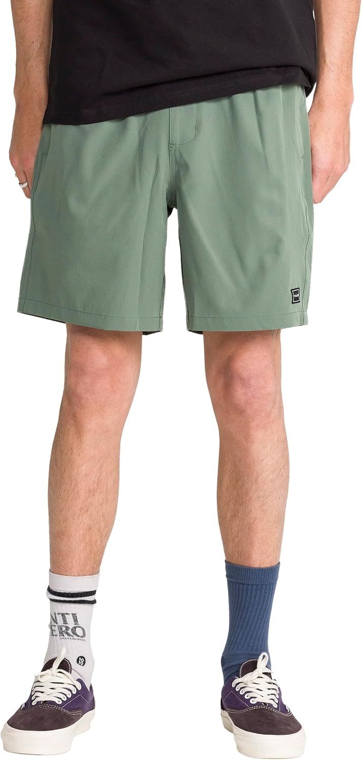 Volcom Men's Steppen Ew 17" Elastic Waist Short Light Olive