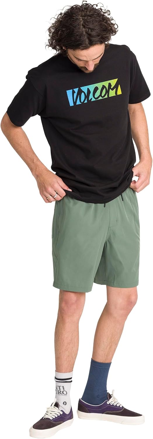 Volcom Men's Steppen Ew 17" Elastic Waist Short Light Olive