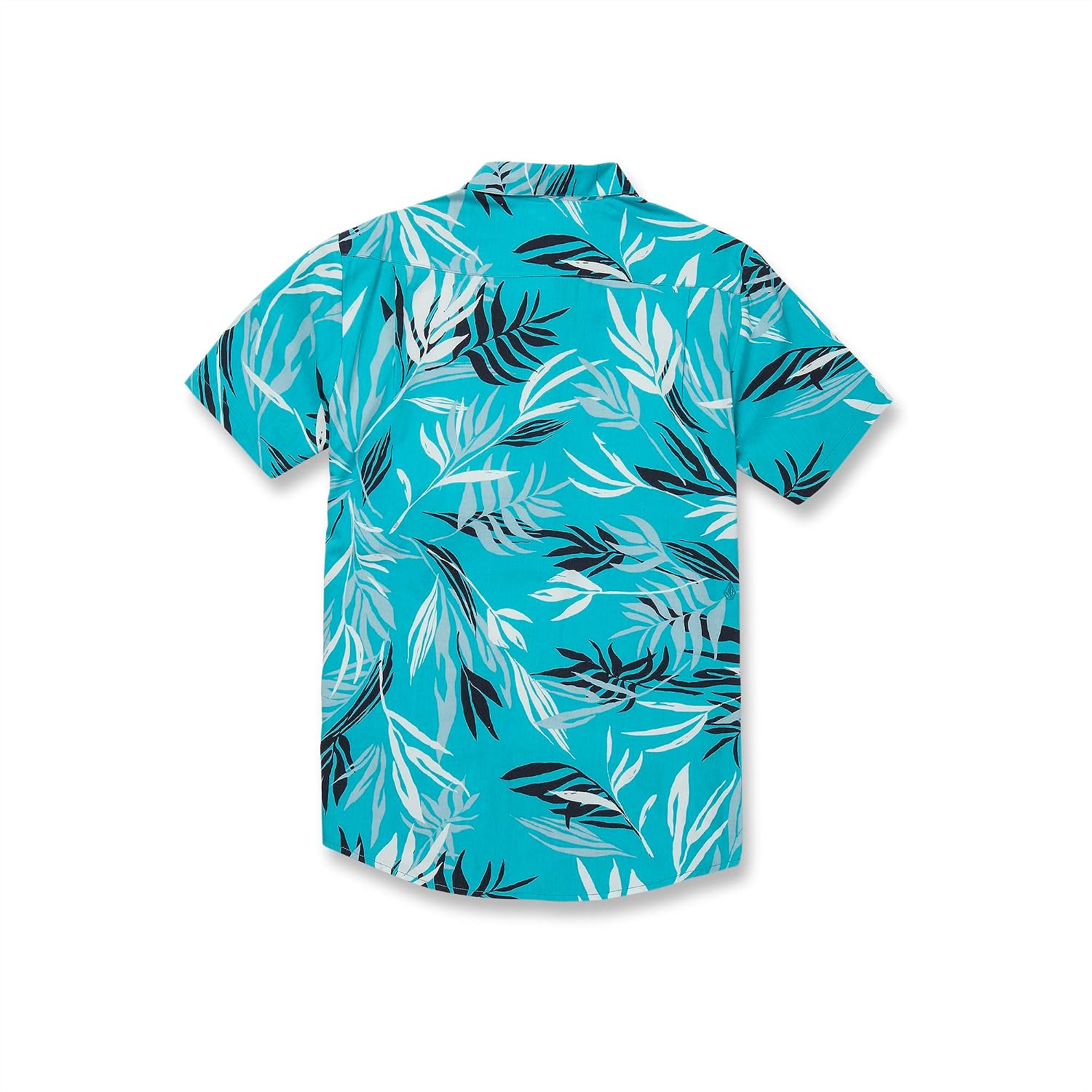 Volcom Men's Bleeding Leaf Short Sleeve Classic Fit Shirt Electric Blue