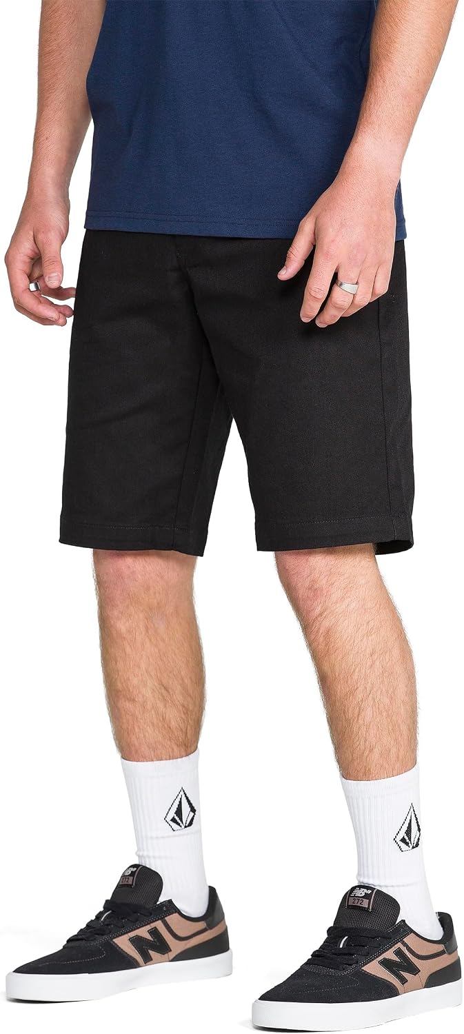 Volcom Men's Vmonty Chino Shorts – 22 Outseam, Relaxed Fit, Durable Cotton Fabric Black