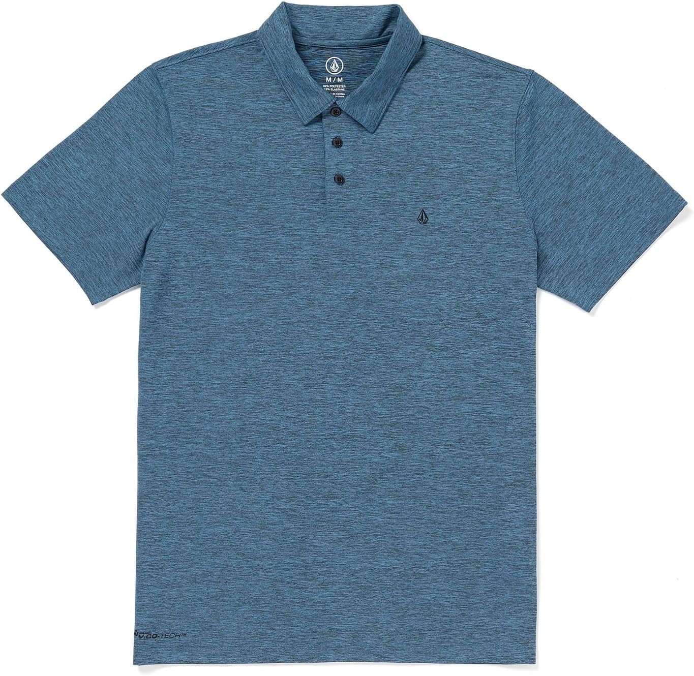 Volcom Men's Wowzer Hazard Performance Golf Polo Blue Bird