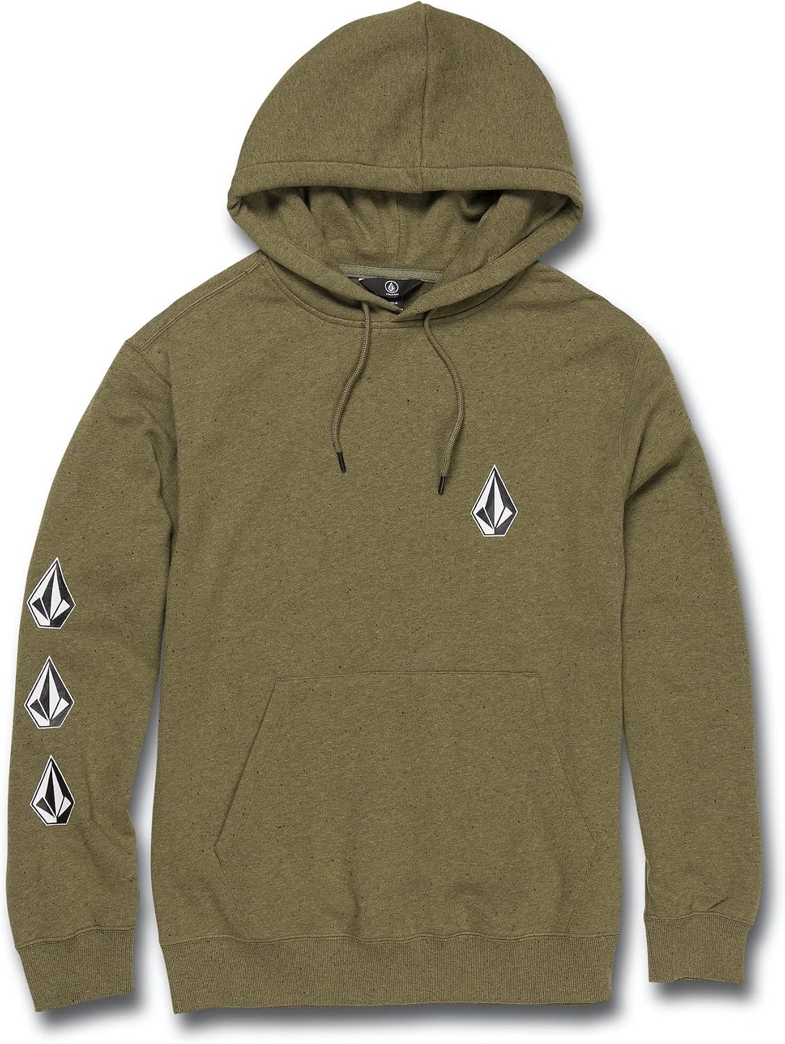 Volcom Men's Iconic Stone Pullover Hoodie Fleece Sweatshirt Martini Olive