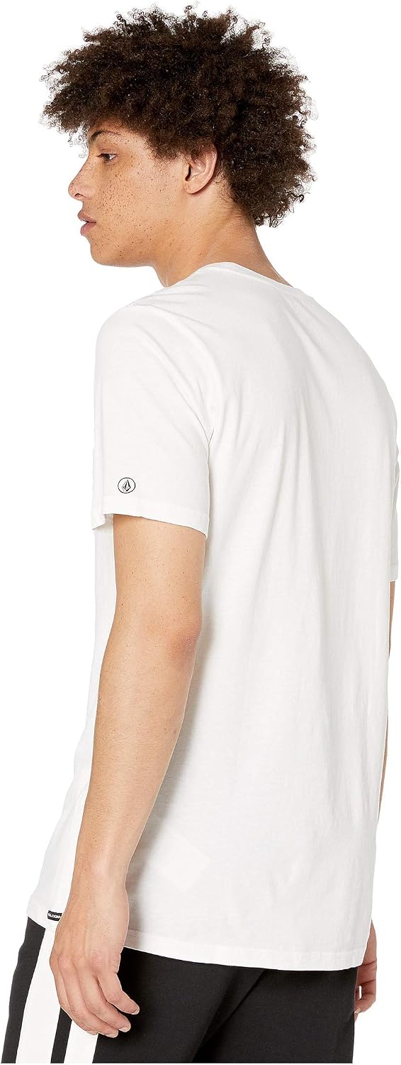Volcom Men's Solid Stone Modern Fit Short Sleeve Tee Whitewhite