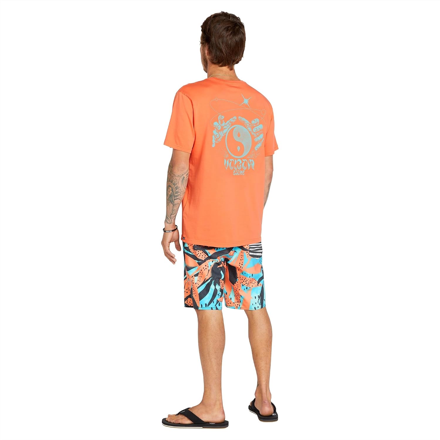 Volcom Mens Waterside Floral Stoney Tigerlily