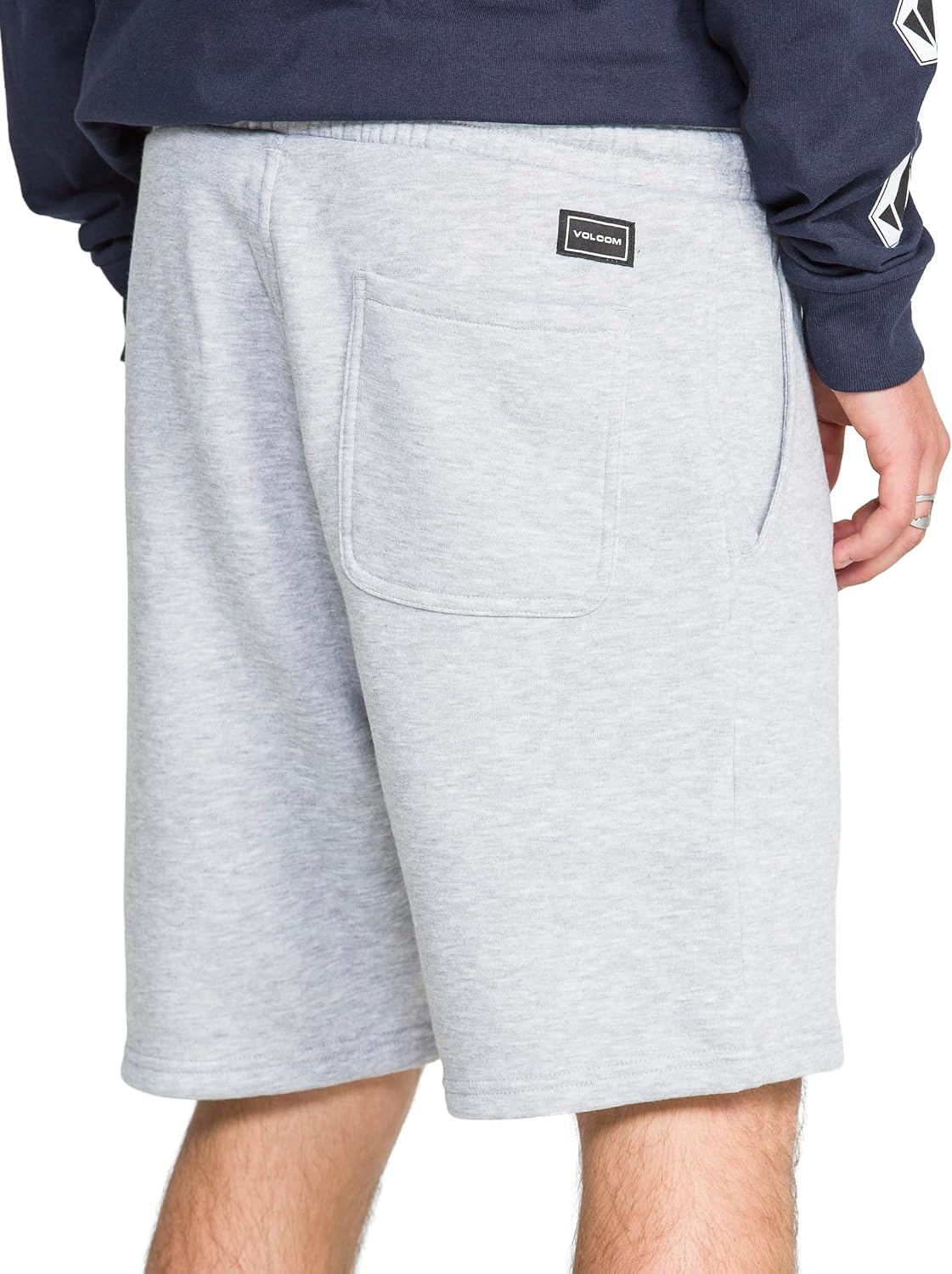 Volcom Men's Frickin Elastic Waist 19" Chino Short Grey Grey