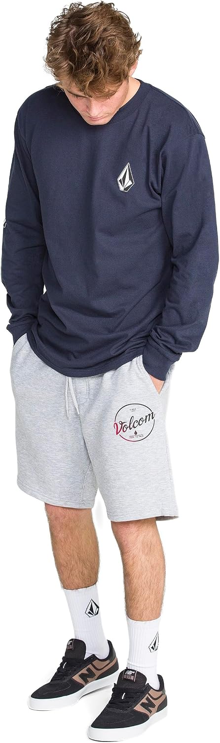 Volcom Men's Frickin Elastic Waist 19" Chino Short Grey Grey
