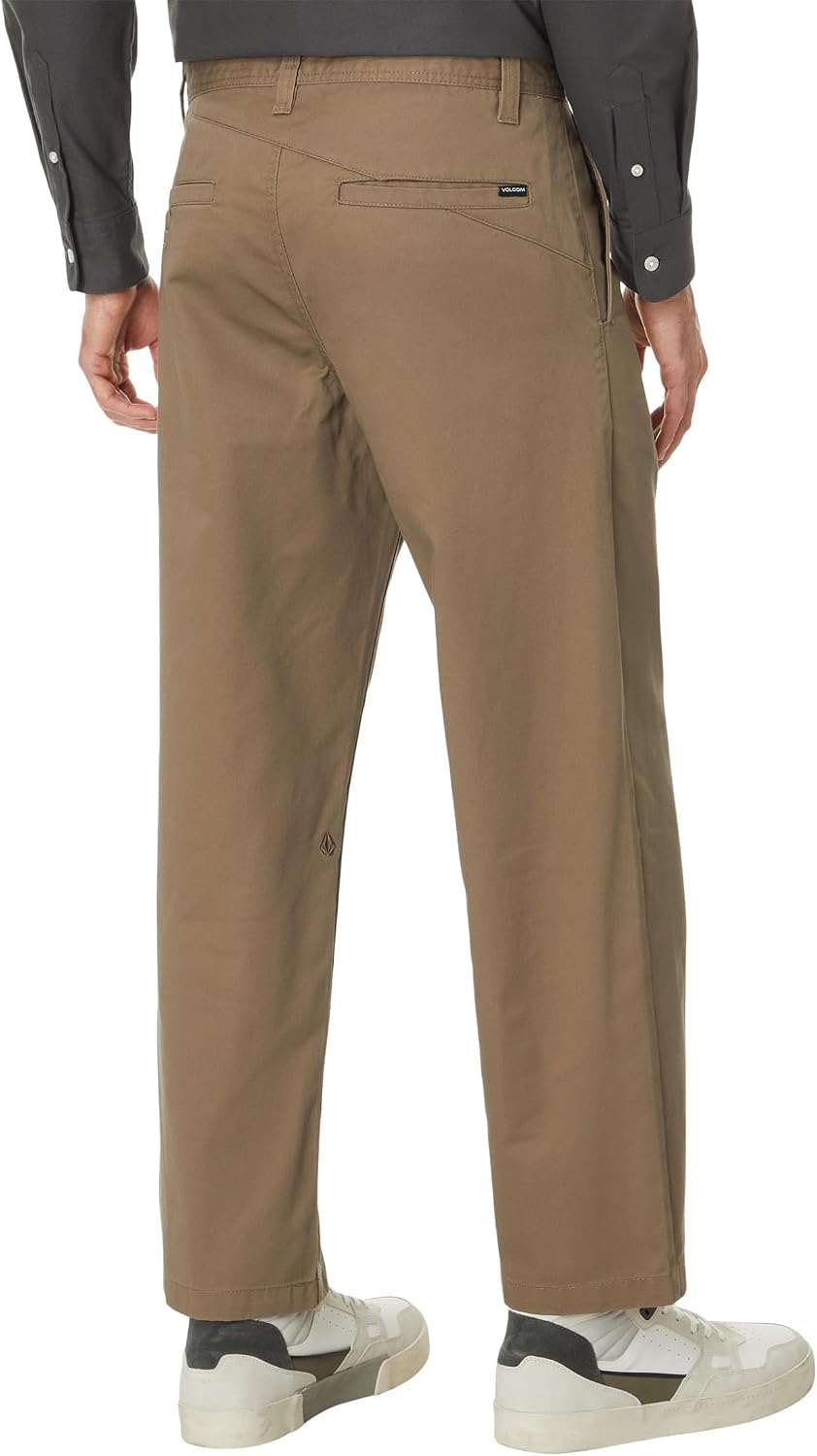 Volcom Men's Frickin Skate Loose Baggy Fit Chino Pants – Relaxed Tapered 17″ Leg Opening, 30″ Inseam Teak Green