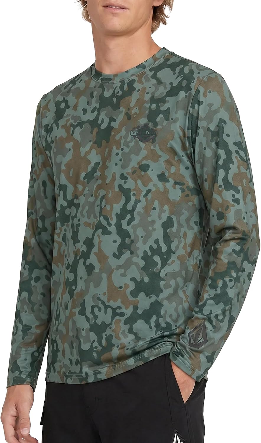 Volcom Taunt Loose Fit Long Sleeve Rashguard Camoflauge