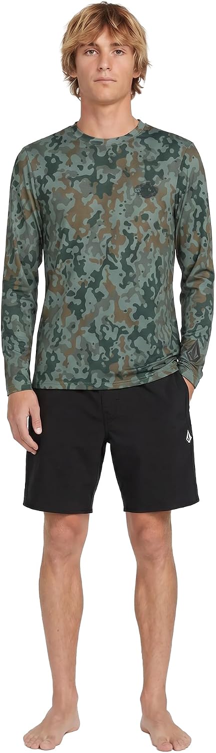 Volcom Taunt Loose Fit Long Sleeve Rashguard Camoflauge
