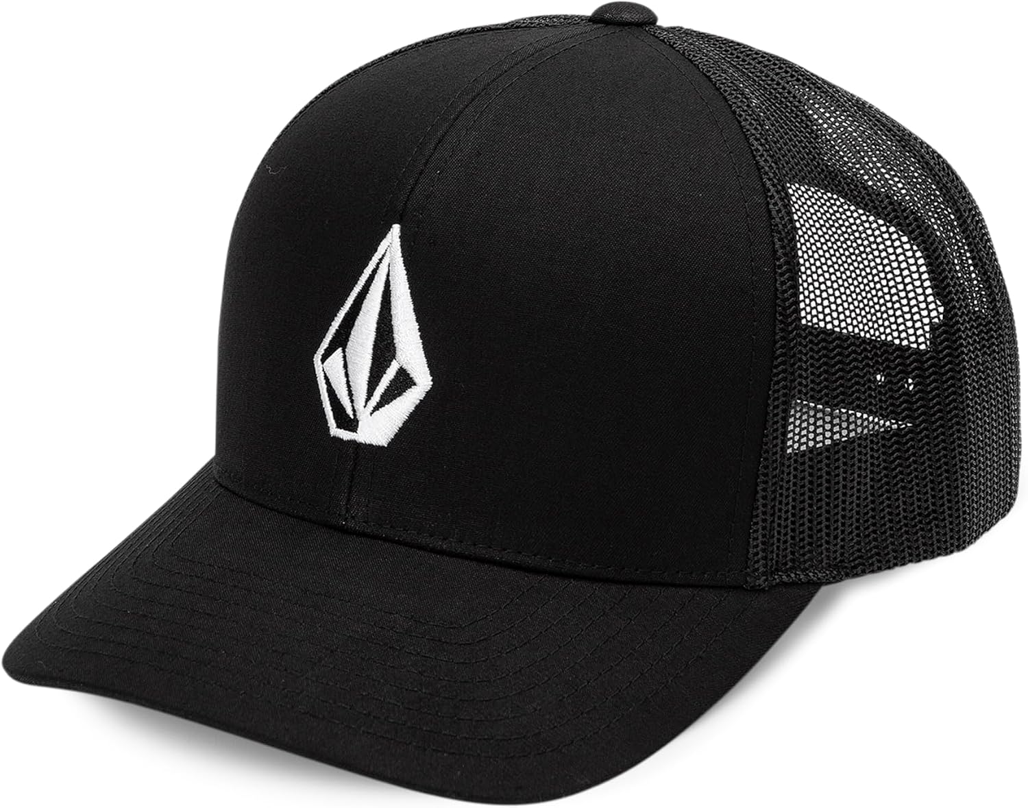 Volcom Men's Cheese Trucker Hat – 6-Panel Mesh Back Snapback Cap Black
