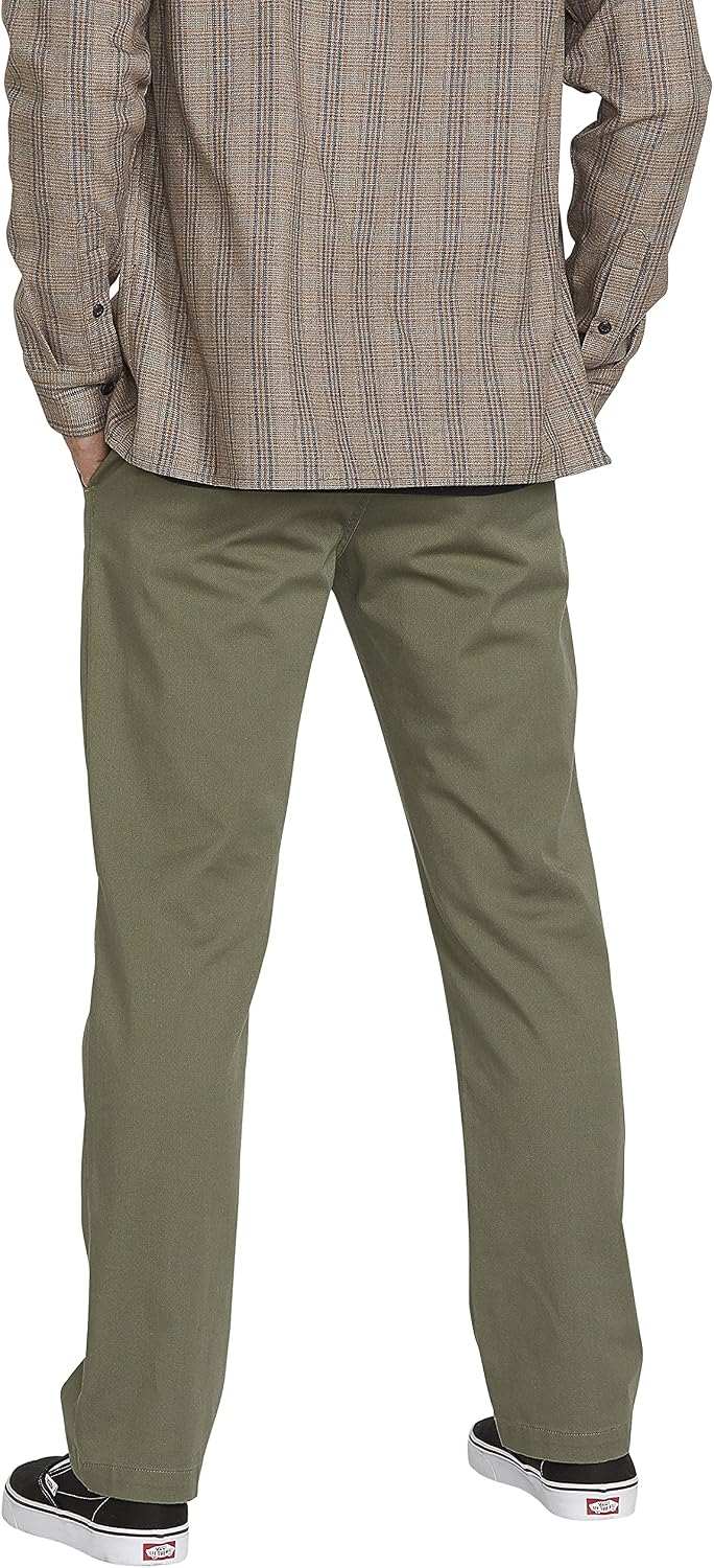 Volcom Mens Frickin Modern Stretch Chino Pant – Everyday Wear Slim Fit Stretch Twill Pants Army Green Combo