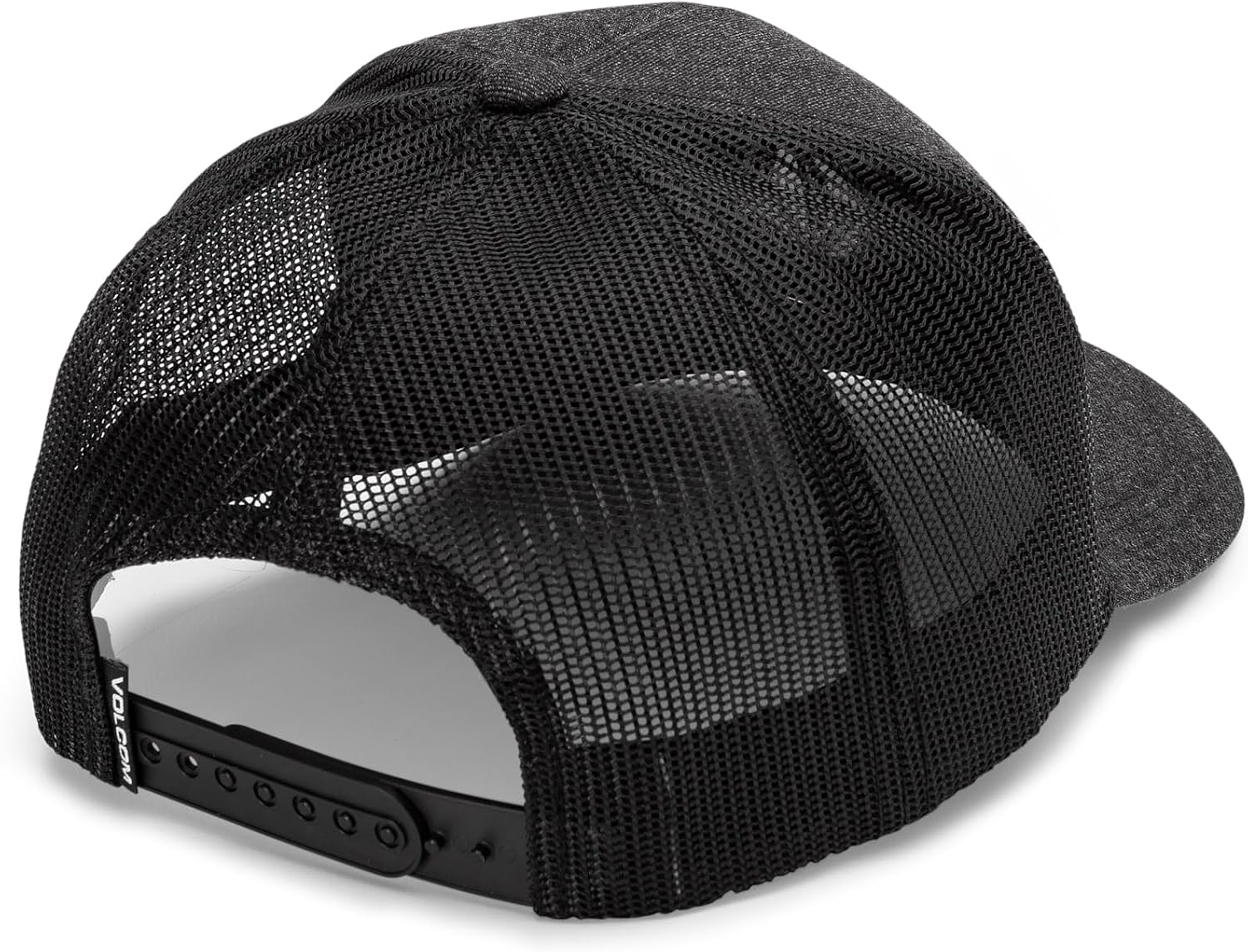 Volcom Men's Cheese Trucker Hat – 6-Panel Mesh Back Snapback Cap Charcoal Heather