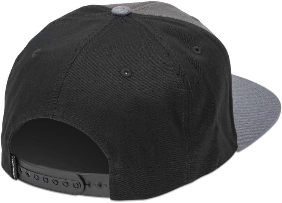 Volcom Men's Quarter Twill Snapback Hat – 6-Panel Adjustable Cap with Stone Logo Patch Scarab
