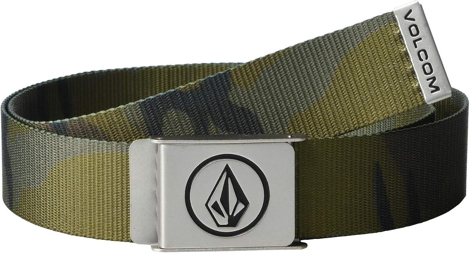 Volcom Men's Circle Web Belt Army Green Combo