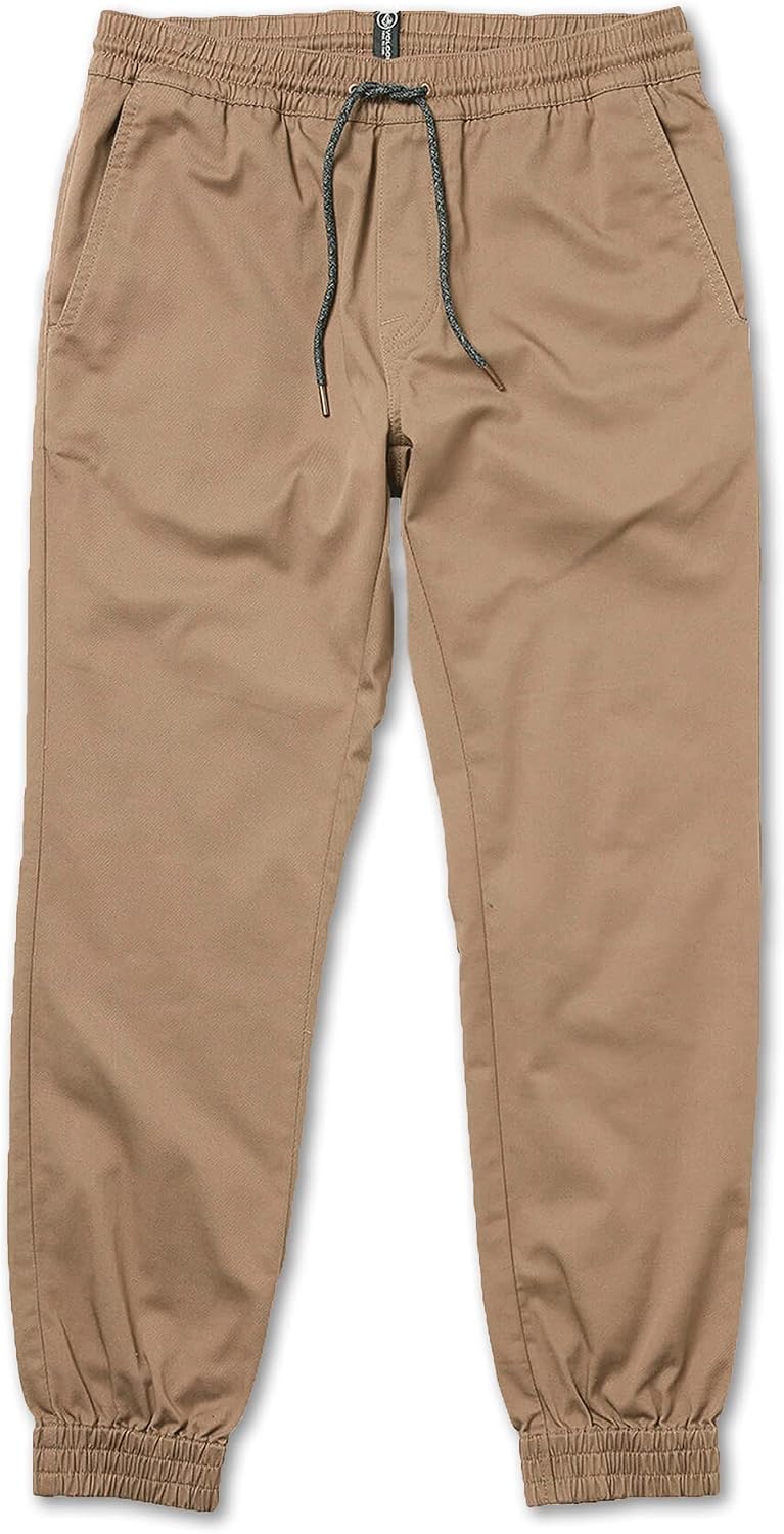 Volcom Men's Frickin Slim Jogger Pant Khaki