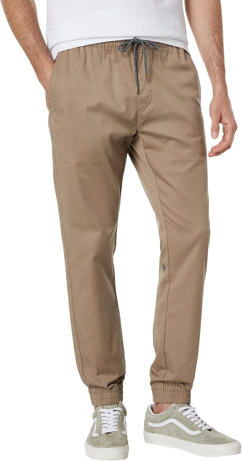 Volcom Men's Frickin Slim Jogger Pant Khaki