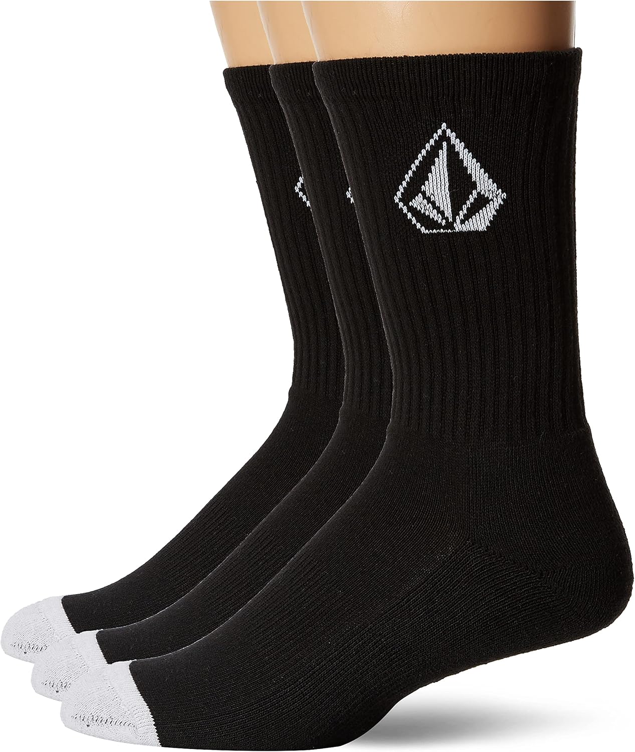 Volcom Men's Full Stone Sock 3-Pack Black