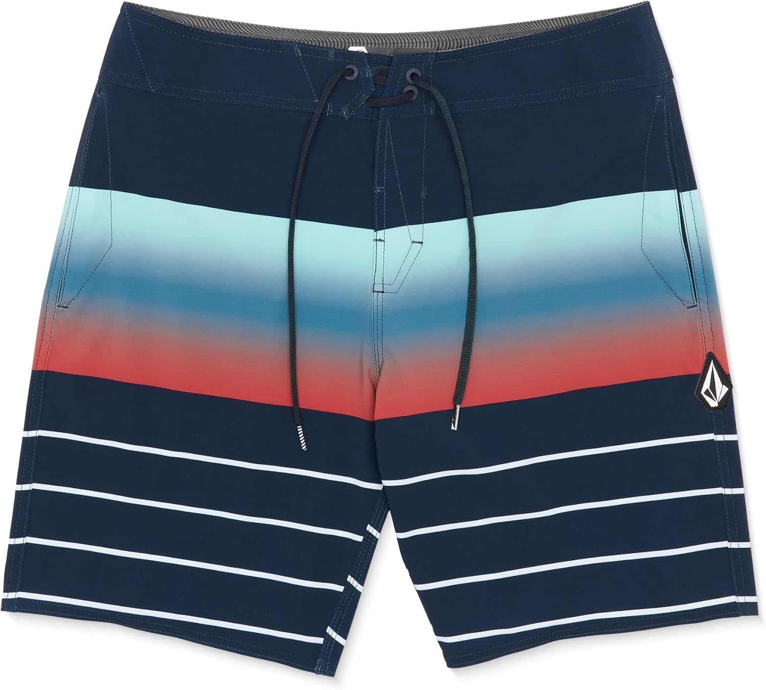 Volcom Men's 19" Mod-Tech Board Shorts- Performance UPF 50+ Sun Protection Quick-Dry Swim Bottoms Fade Navy