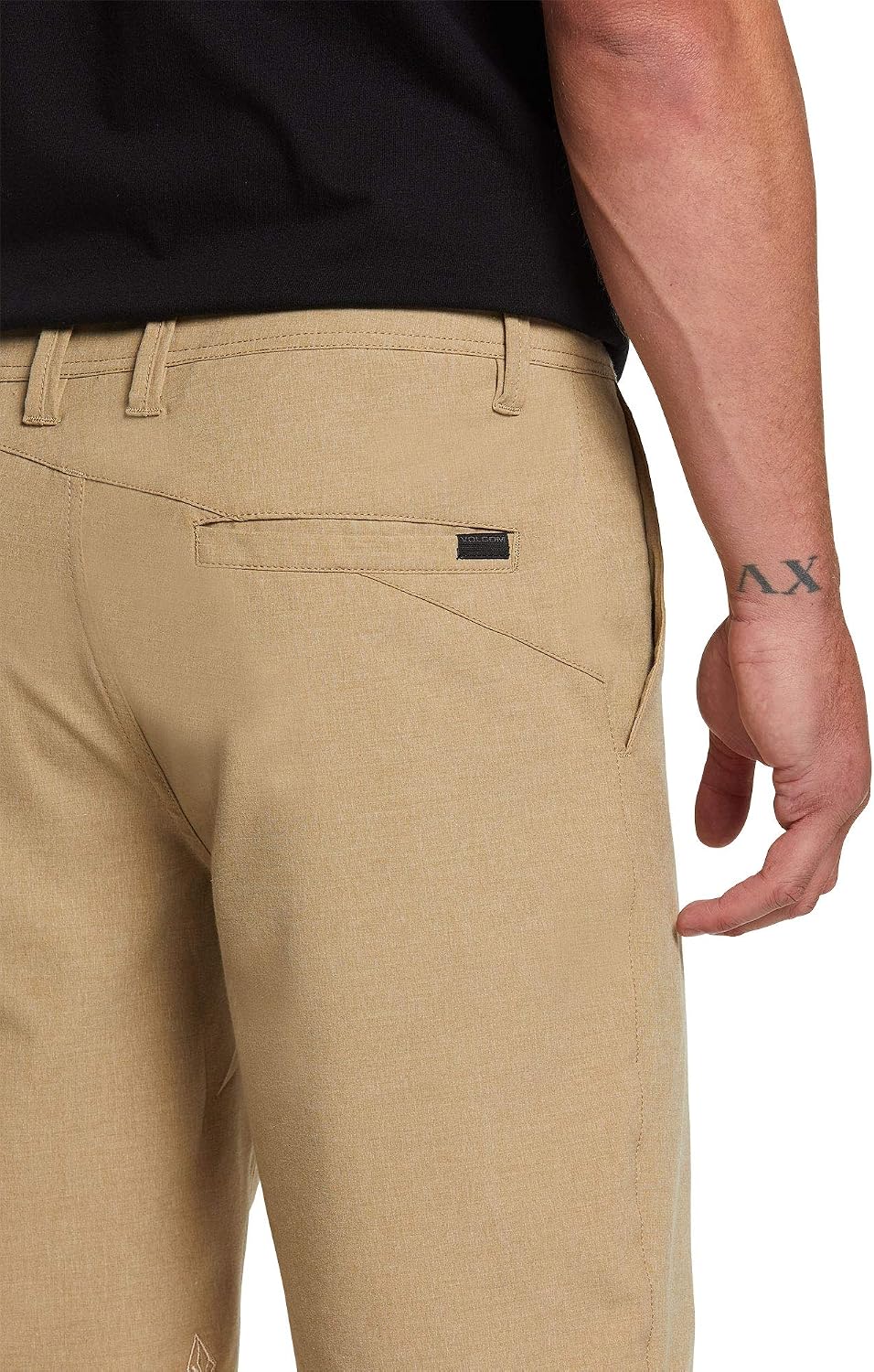 Volcom Men's Kerosene 21" Hybrid Chino Shorts Quick-Dry Stretch Fabric Dark Khaki