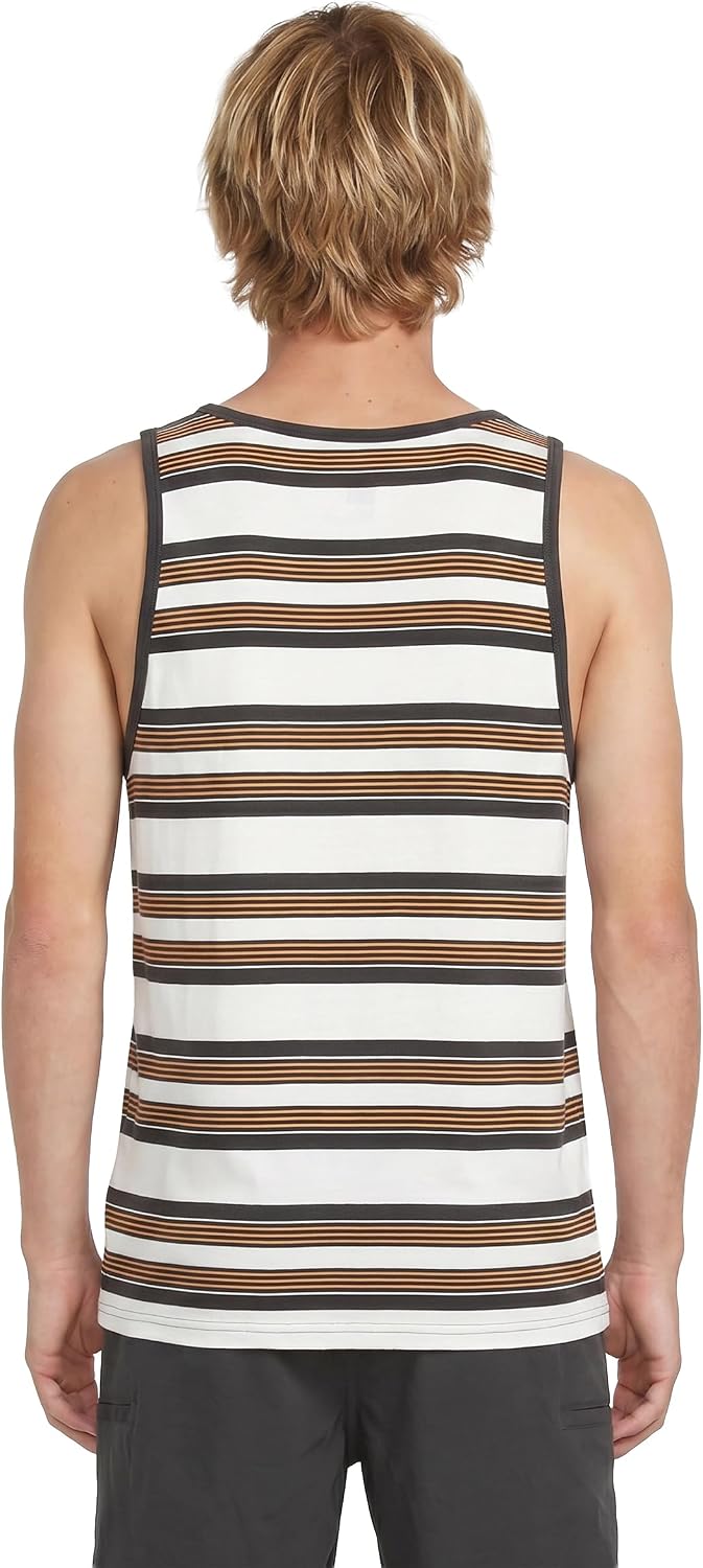 Volcom Men's Sleeveless Knit Tank Top – Soft Cotton Knit Lightweight Muscle Shirt Patriotic