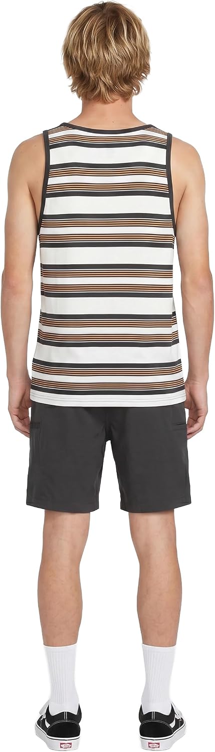 Volcom Men's Sleeveless Knit Tank Top – Soft Cotton Knit Lightweight Muscle Shirt Patriotic