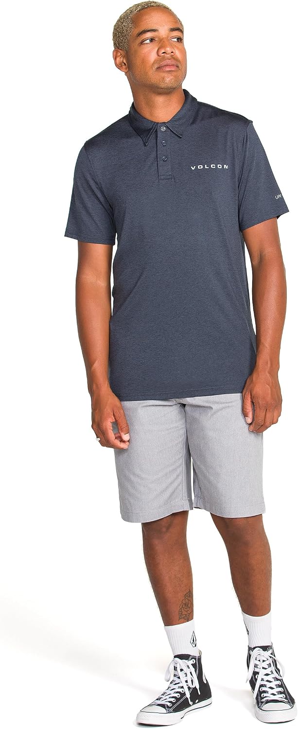 Volcom Men's Vmonty Chino Shorts – 22 Outseam, Relaxed Fit, Durable Cotton Fabric Heather Grey