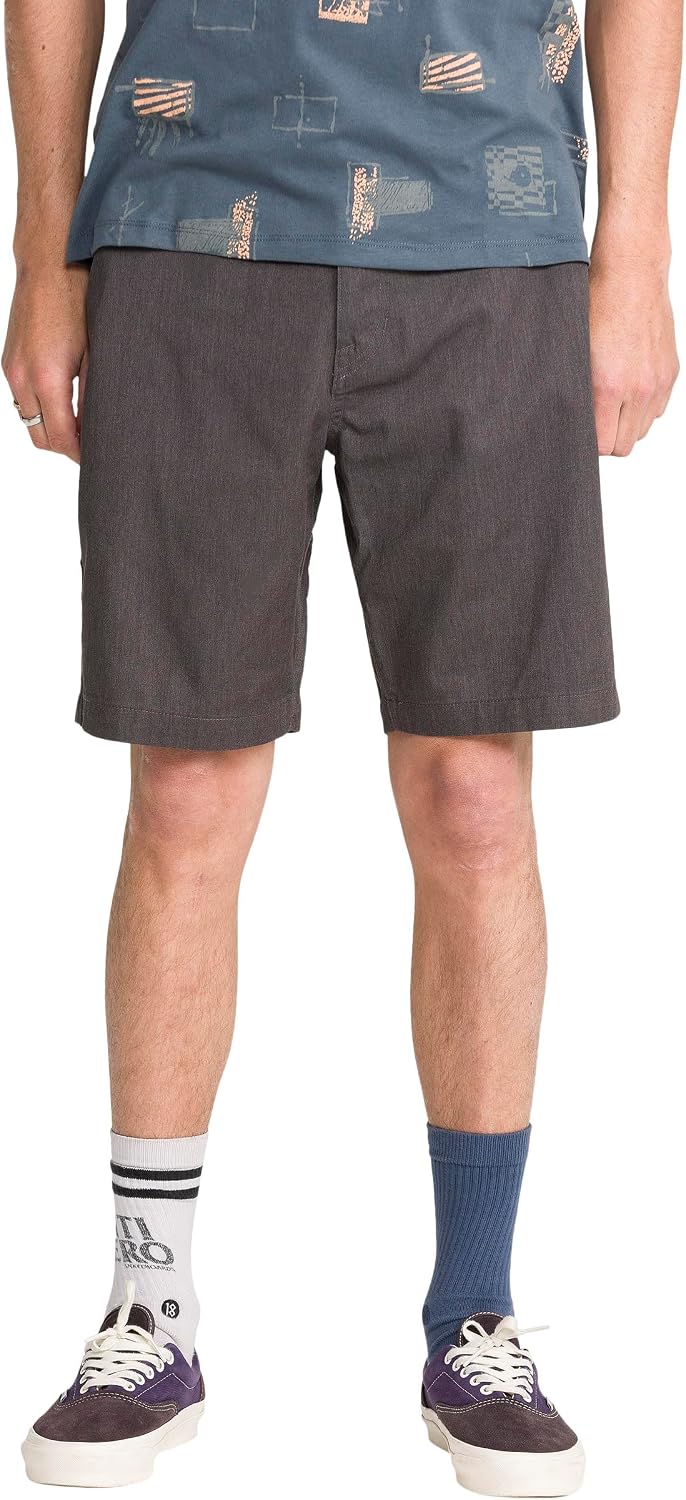 Volcom Men's Frickin Drifter 20" Chino Walk Short Charcoal Heather