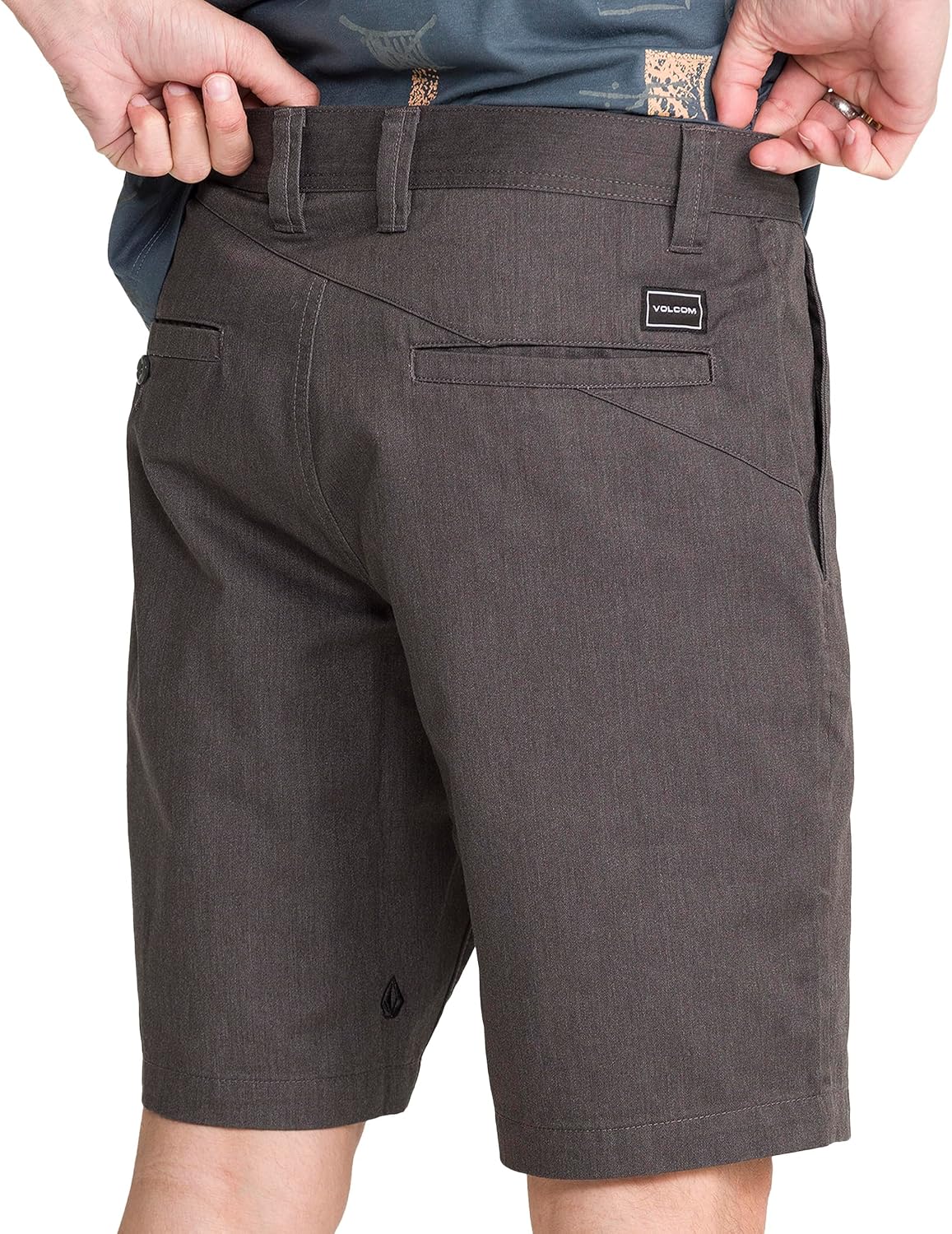 Volcom Men's Frickin Drifter 20" Chino Walk Short Charcoal Heather