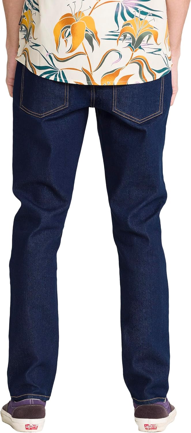 Volcom Men's Vorta Slim Fit Stretch Denim Jean V-rinse