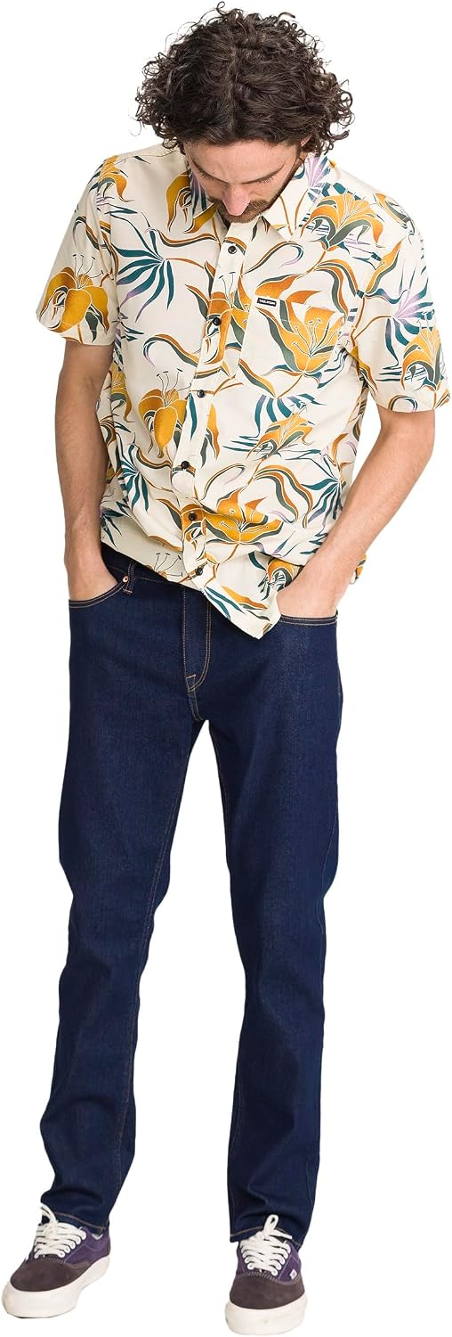 Volcom Men's Vorta Slim Fit Stretch Denim Jean V-rinse
