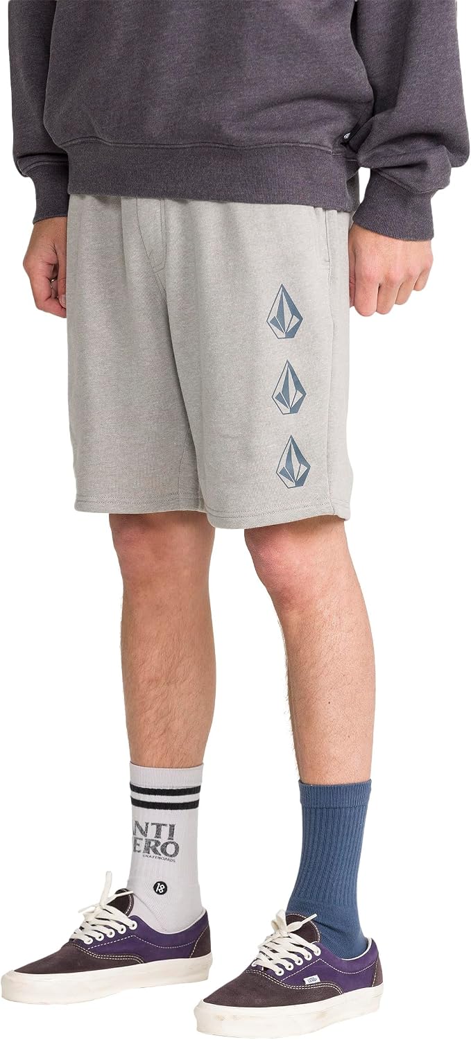 Volcom Men's Frickin Elastic Waist 19" Chino Short Heather Grey