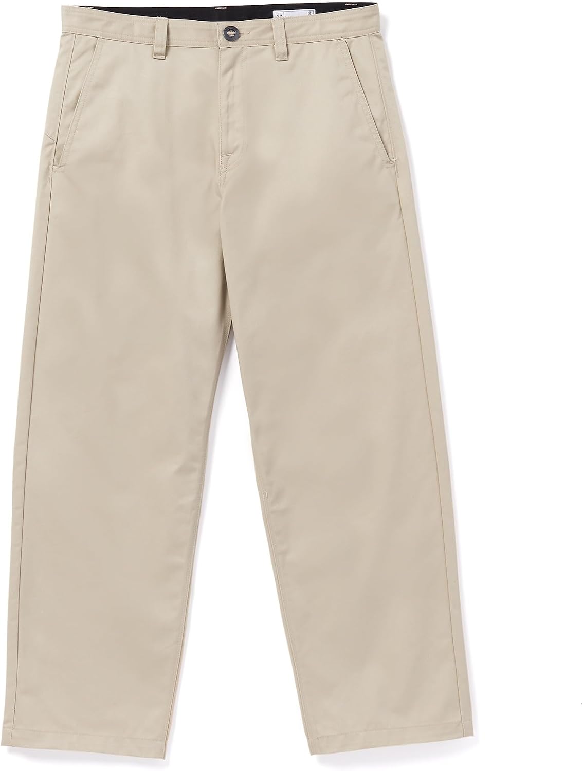 Volcom Men's Frickin Skate Loose Baggy Fit Chino Pants – Relaxed Tapered 17″ Leg Opening, 30″ Inseam Light Khaki