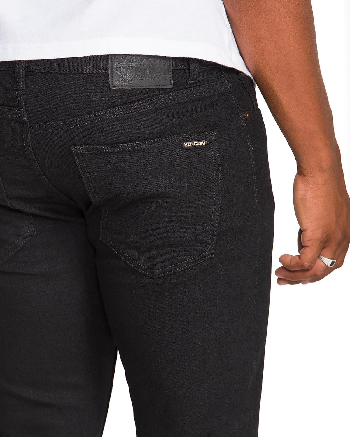 Volcom Men's Vorta Slim Fit Stretch Denim Jean V Black