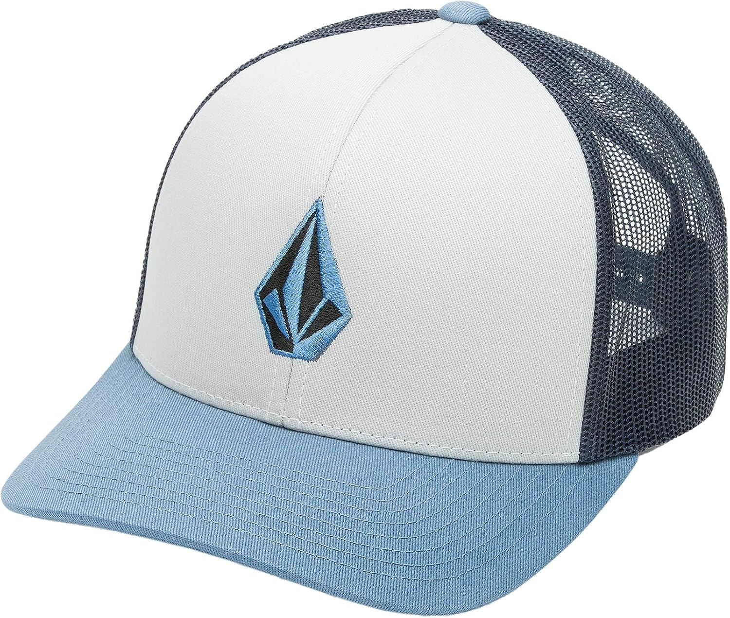 Volcom Men's Cheese Trucker Hat – 6-Panel Mesh Back Snapback Cap Blueberry