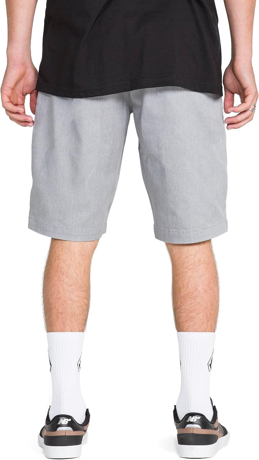 Volcom Men's Vmonty Stretch 22 Chino Shorts – Casual Everyday Wear, Relaxed Fit Heather Grey