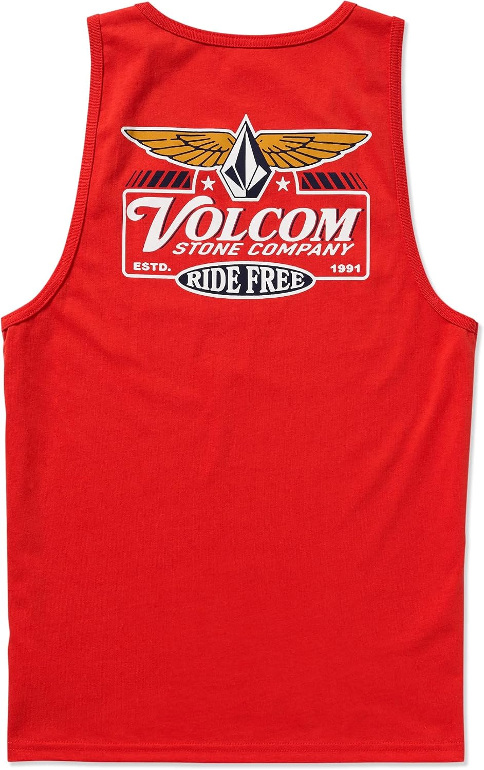 Volcom Men's Iconic Stone Tie Dye Tank Chili Red