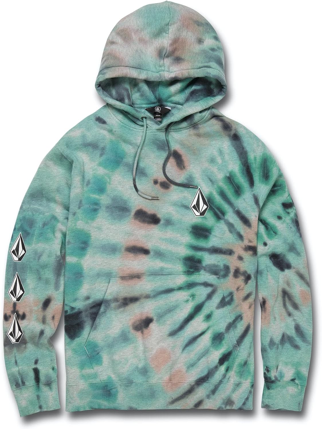 Volcom Men's Iconic Stone Pullover Hoodie Fleece Sweatshirt Tie Dye