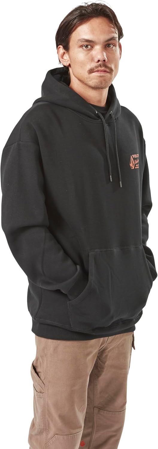 Volcom Men's Workwear Pullover Hoodie – Soft Brushed Fleece Ink