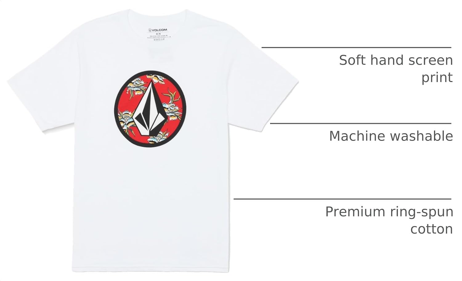 Volcom Men's Circle Stone SST White Crisp