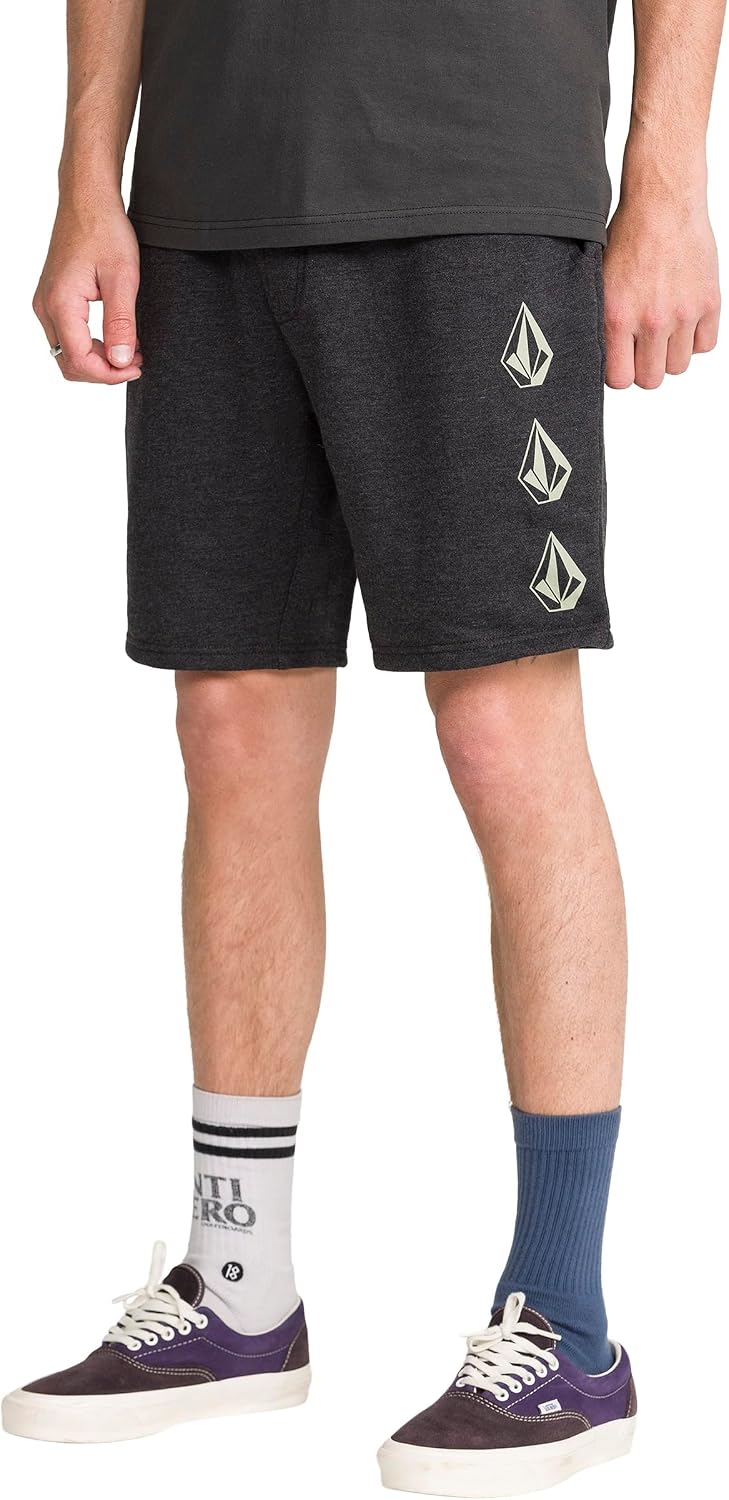 Volcom Men's Frickin Elastic Waist 19" Chino Short Black Round