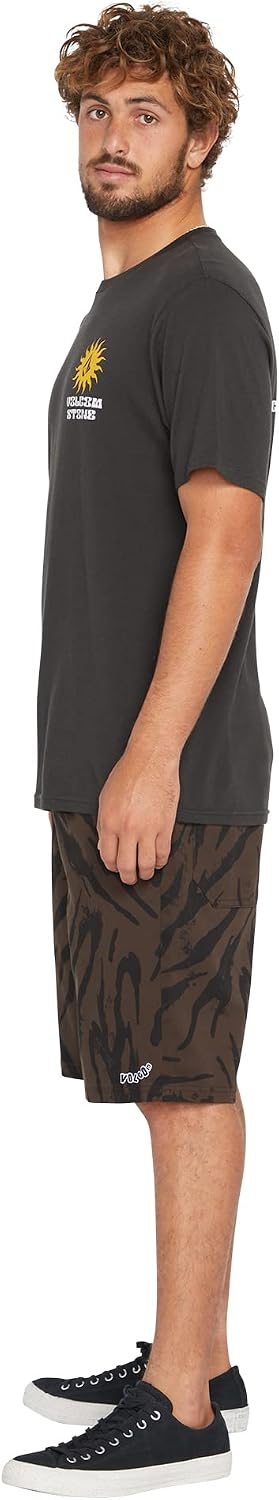 Volcom Men's Steppen Ew 17" Elastic Waist Short Dark Brown